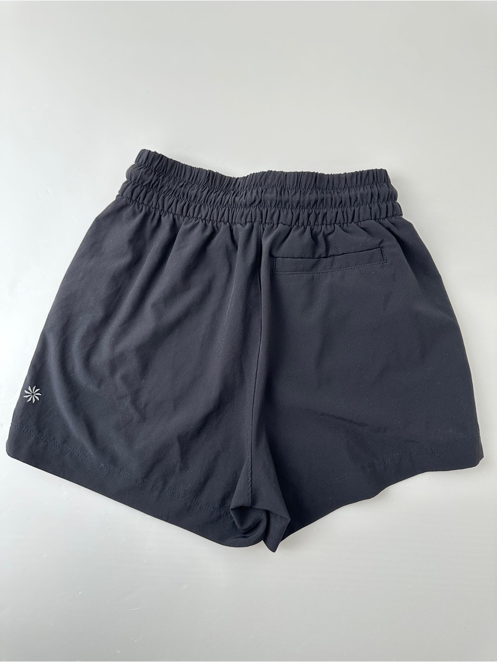Athleta Girl Black Drawstring Athletic Running Shorts Size S 7 Like New